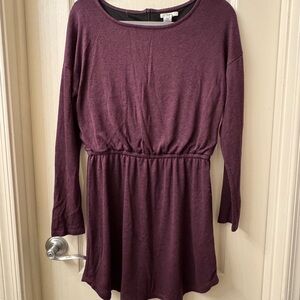 Bar III Plum Long Sleeve Dress